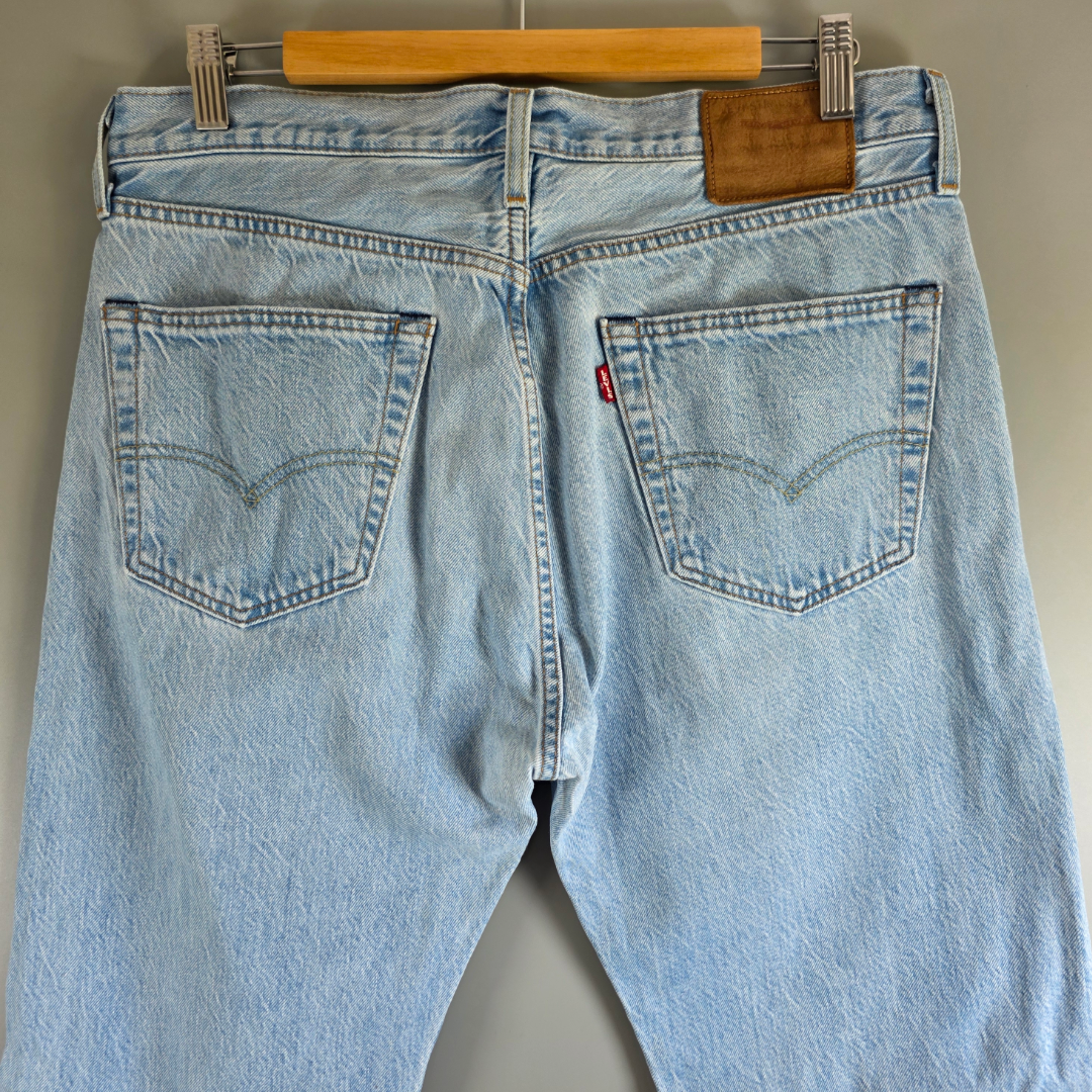 Levi’s 501 Jeans W33 L31 (W34 L32 Tagged) Blue Vintage Wash Straight Leg Men’s
