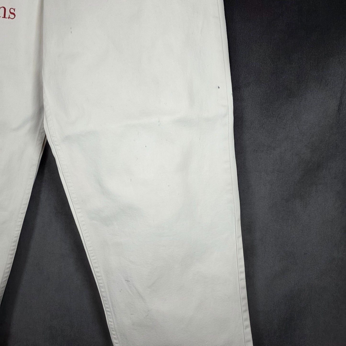 Tommy Hilfiger Vintage White Logo Jeans W32 L34 Relaxed Fit 90s Denim