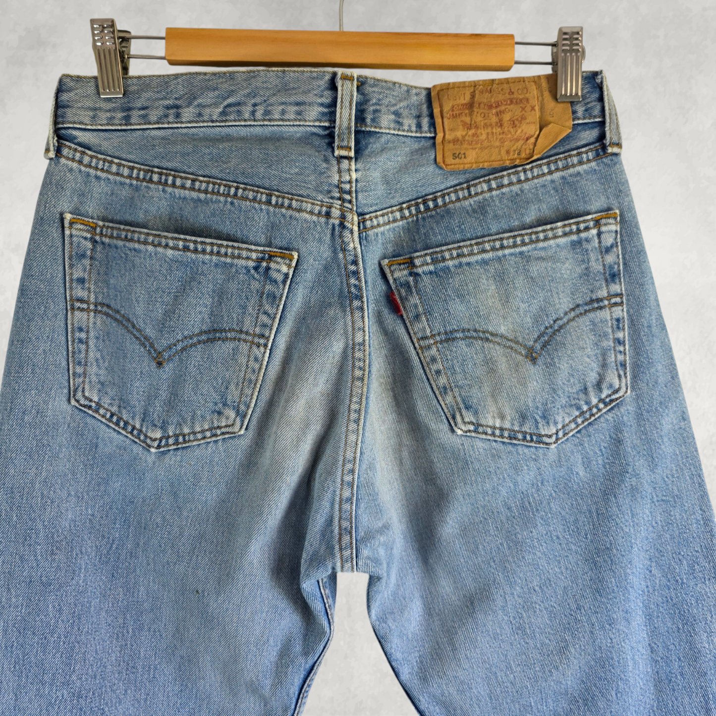 Levi’s 501 Jeans W30 L35 Blue Made in Spain Vintage Straight Leg Button Fly Men