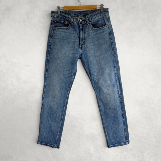 Levi’s 505 Jeans Men’s W32 L31 Blue Straight Fit Stretch Denim Casual