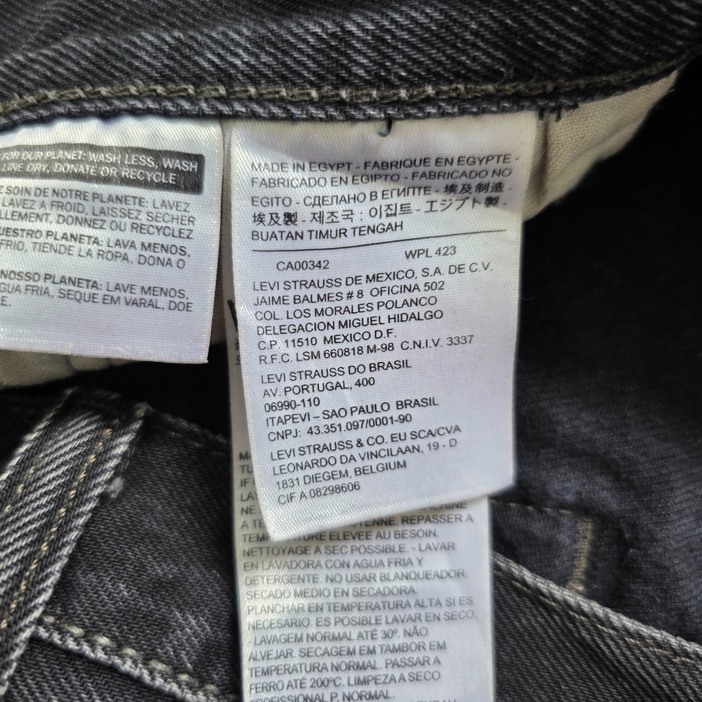 Levi’s 501 Jeans W32 L32 Black Straight Leg Button Fly Classic Denim