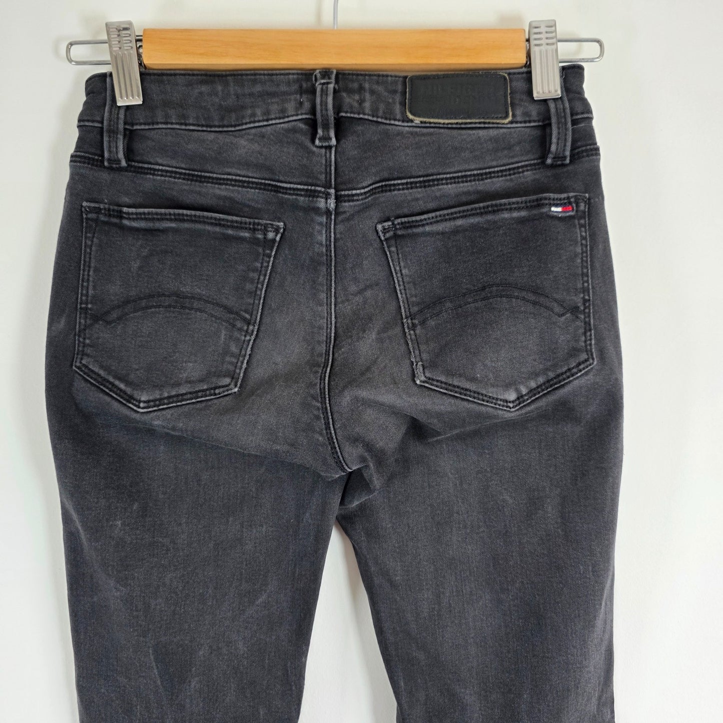 Tommy Hilfiger Nora Skinny Jeans W24 L28 (Tag W25 L30) Black Stretch Women's