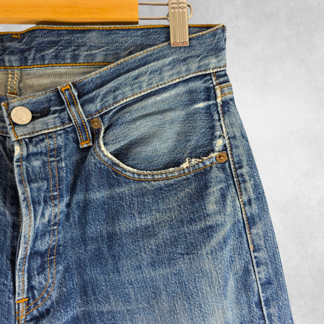 Levi’s 501 Jeans W31 L31 Blue Distressed Vintage Grunge Y2K Straight Leg Men’s