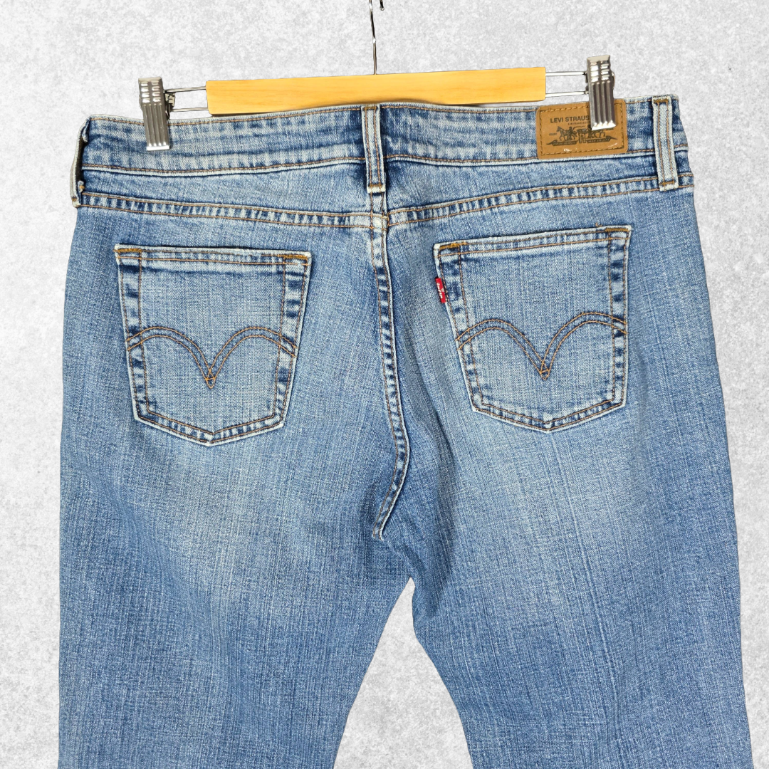 Levi’s 545 Low Bootcut Jeans W33 L32 Blue Stretch Women’s 12M Y2K