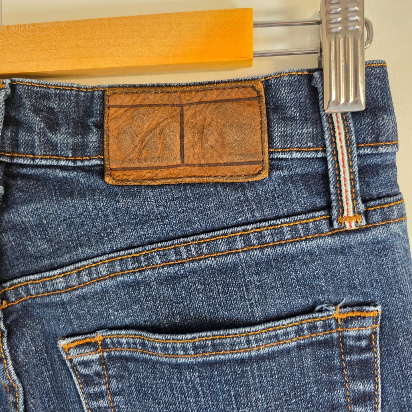Tommy Hilfiger Slim Jeans W28 L29 (W28 L30 Tag) Selvedge Blue Denim Men’s