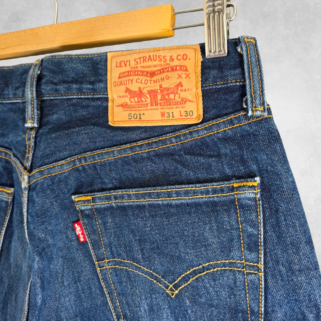 Levi’s 501 Jeans Men’s W29 L28 Blue Straight Leg Denim Button Fly