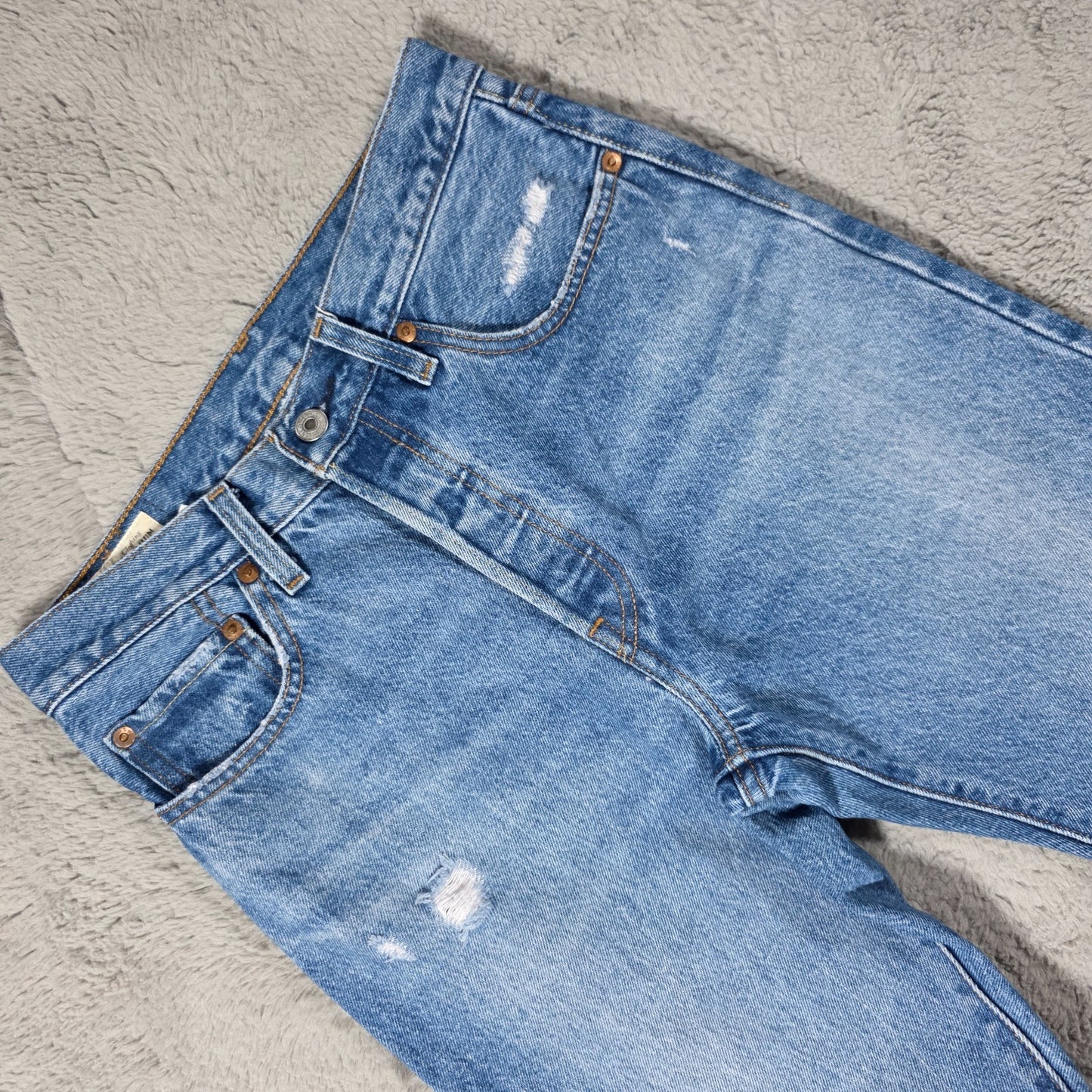 Levi’s 501 Straight Jeans Men’s W27 L30 Blue Denim Button Fly