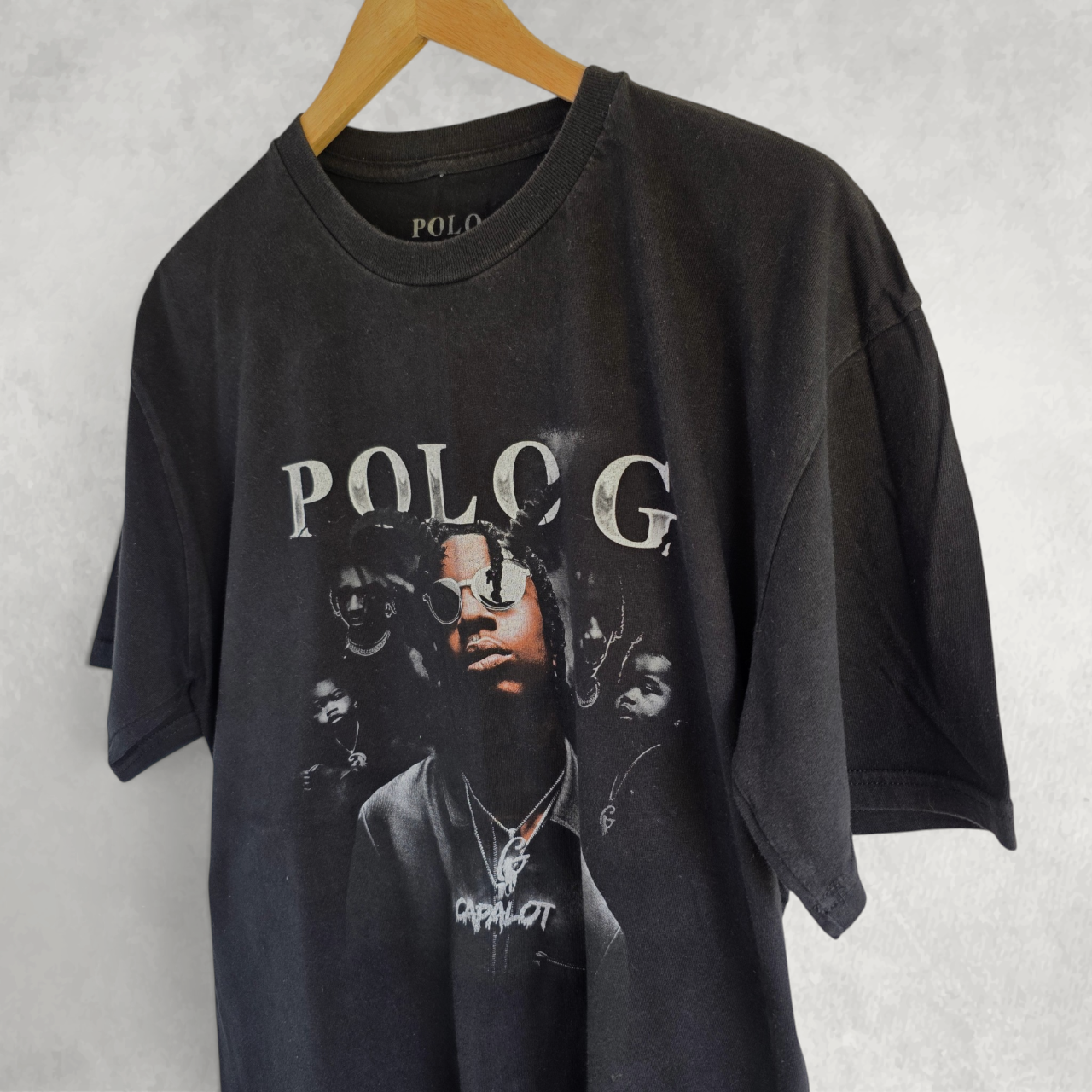 Polo G Capalot Graphic T Shirt Black Large Rap Tee Hip Hop Streetwear