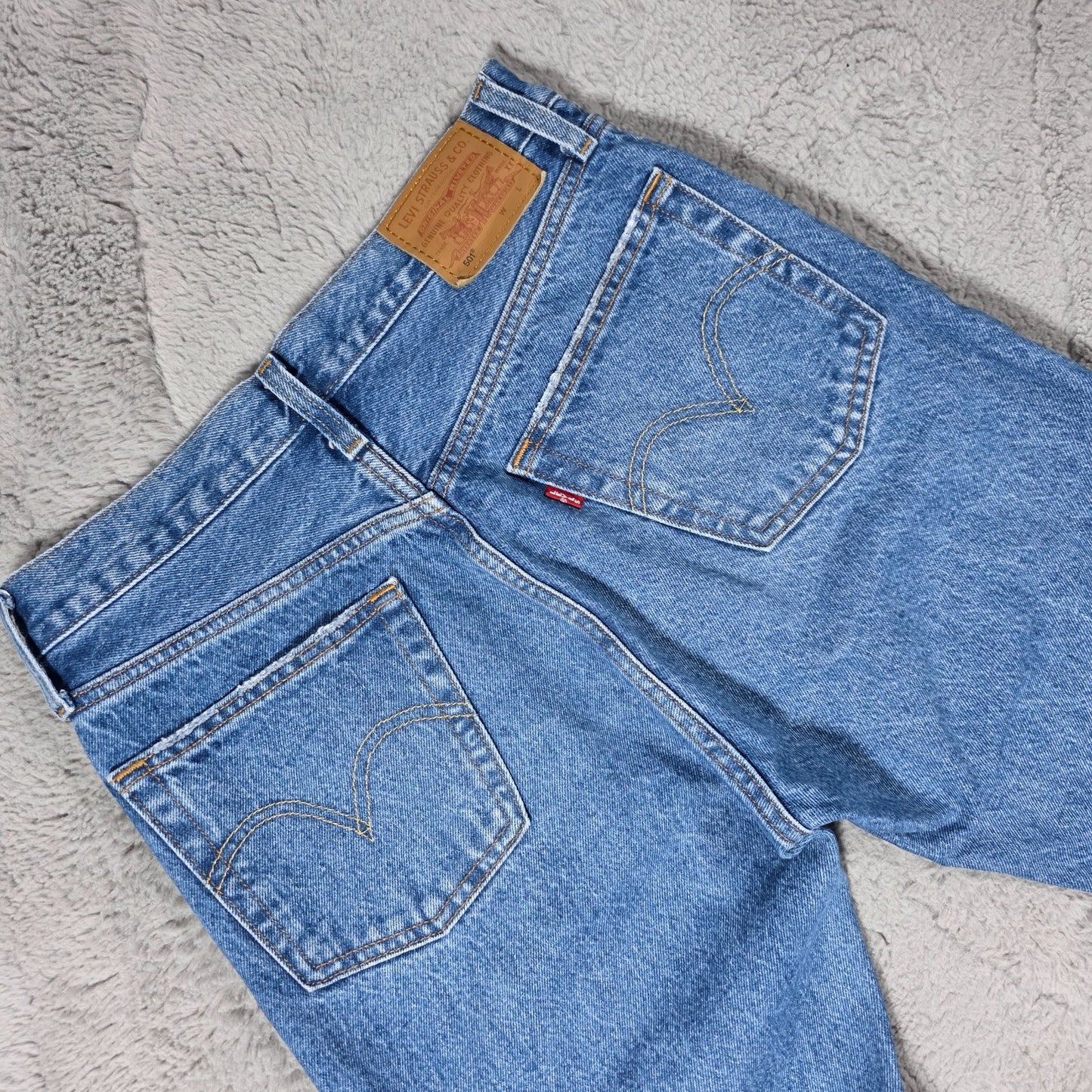 Levi’s 501 Straight Jeans Men’s W27 L30 Blue Denim Button Fly