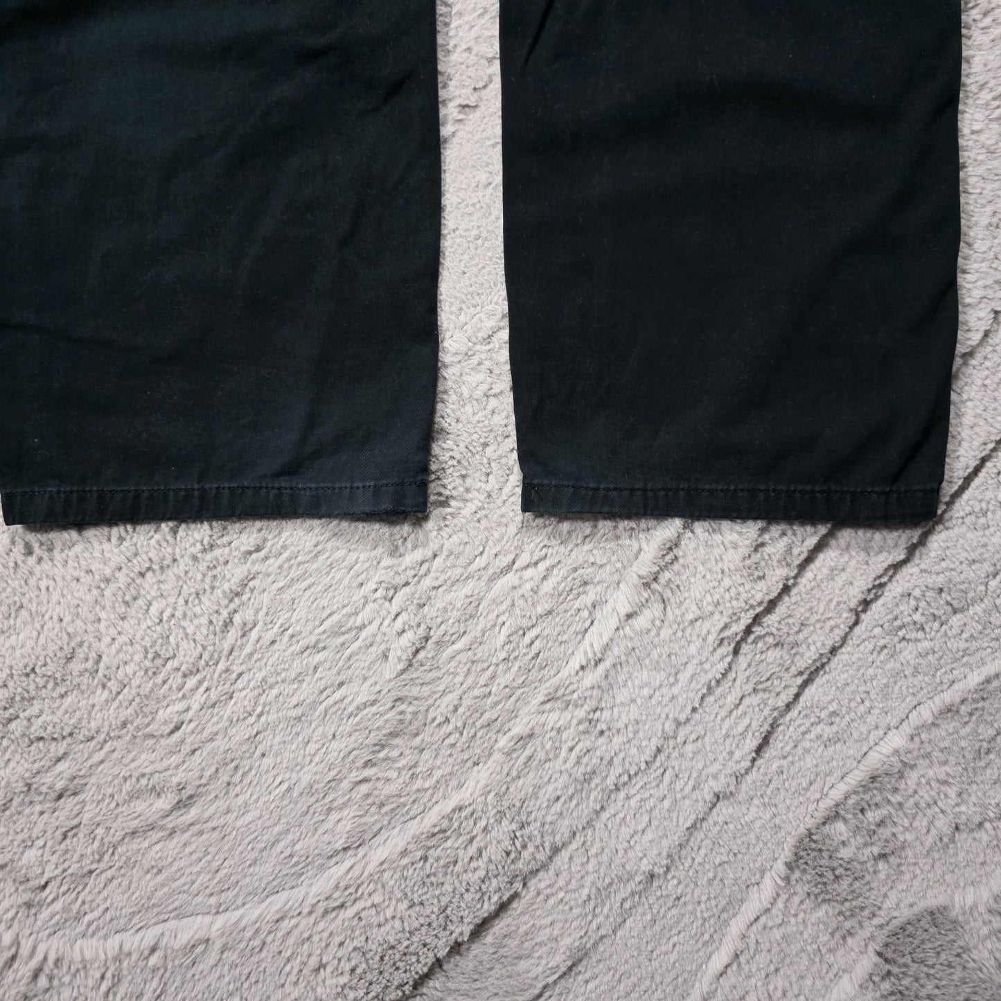 Wrangler Authentics Cargo Trousers Black Men’s Straight Fit W38 L32 Hook & Loop