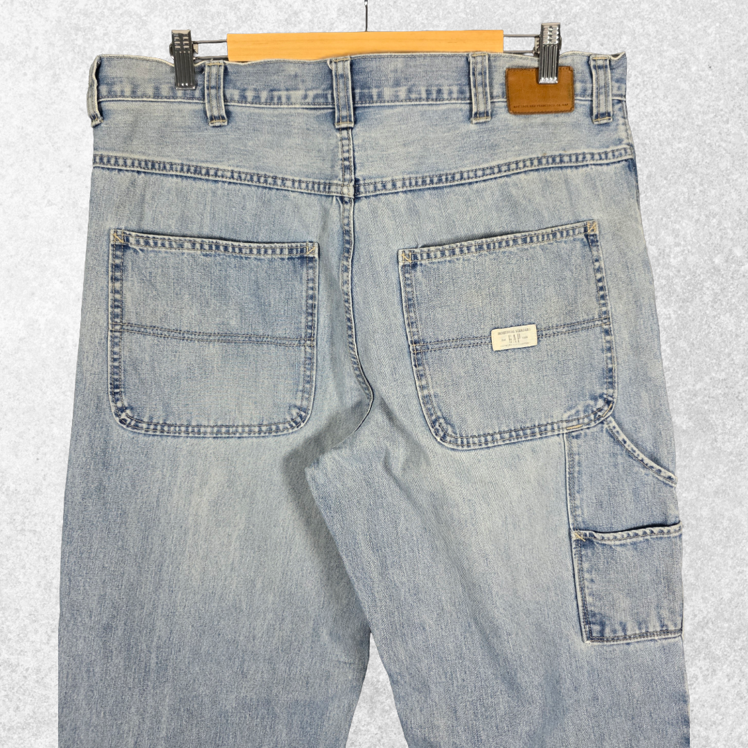 Gap Carpenter Jeans W36 L33 (W36 L34 Tag) Relaxed Fit Blue Men’s
