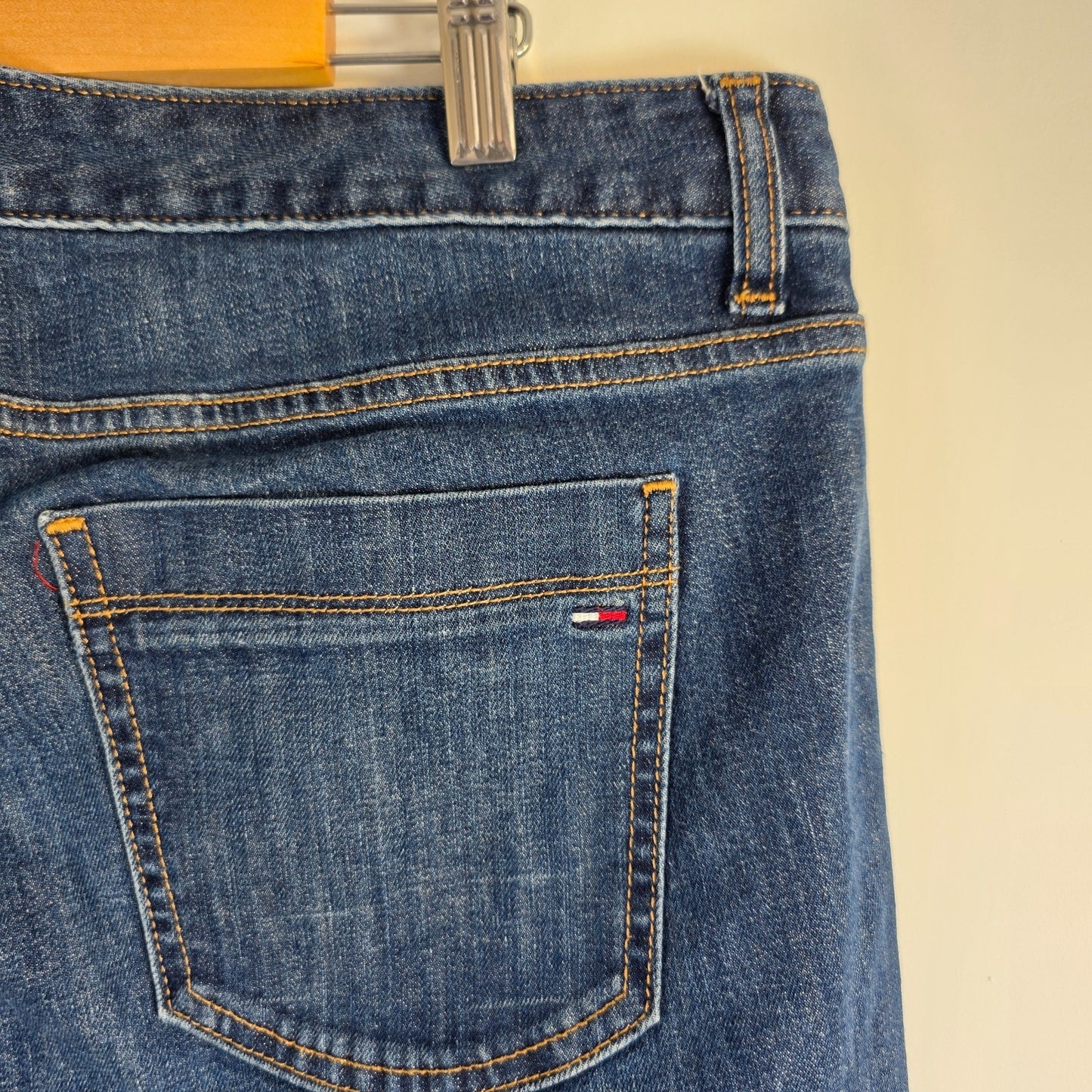 Tommy Hilfiger Women’s Straight Jeans W38 L32 Blue Stretch Denim