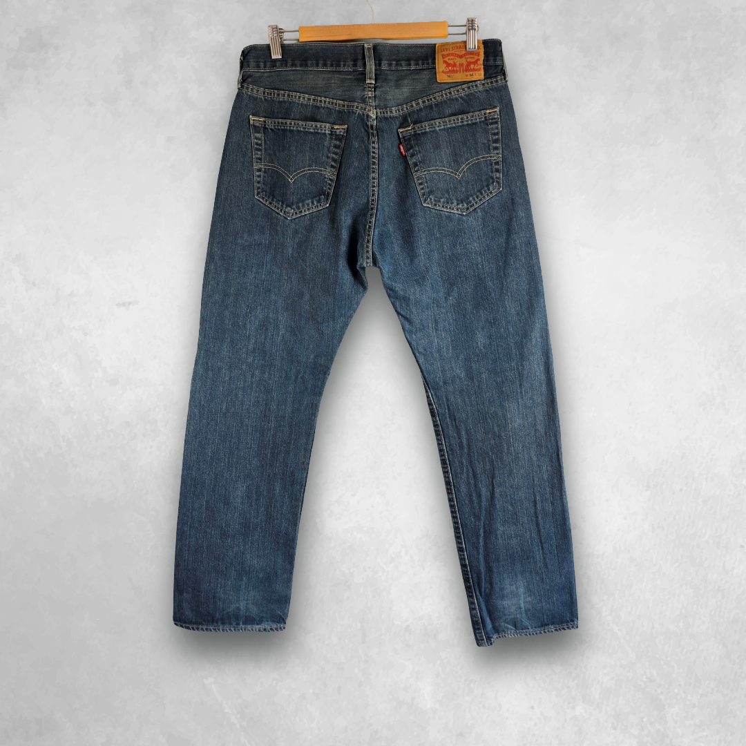 Levi’s 501 Jeans Men’s W33 L30 Blue Straight Leg Denim Button Fly