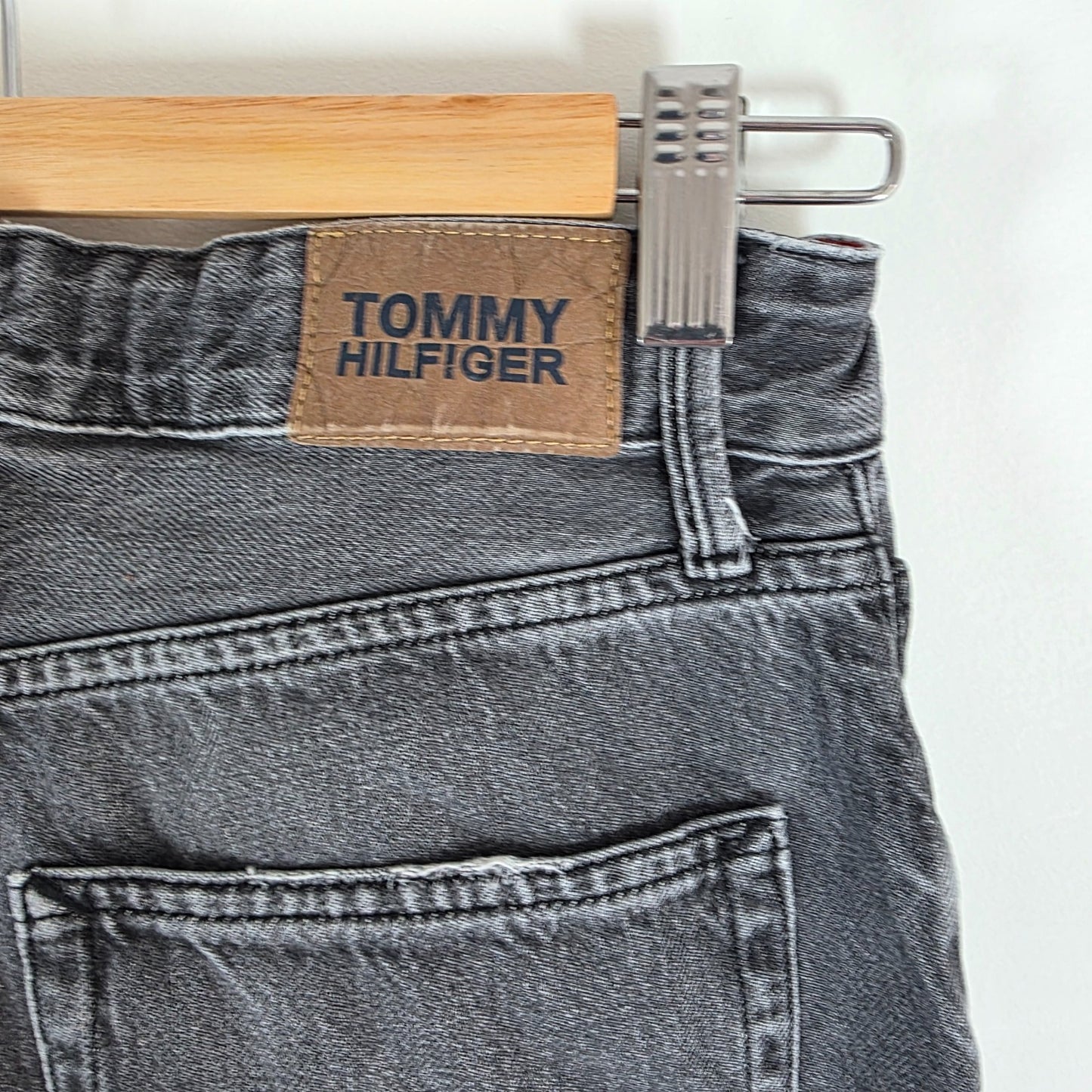 Tommy Hilfiger Straight Jeans W26 L29 Grey Black Women's Denim