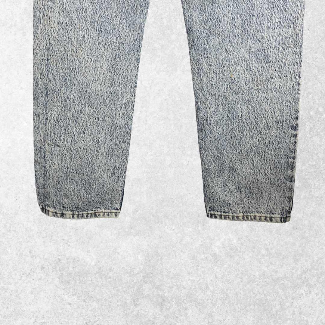 Vintage Lee USA Made Straight Leg Jeans W35 L30 Blue Acid Wash Denim Men’s