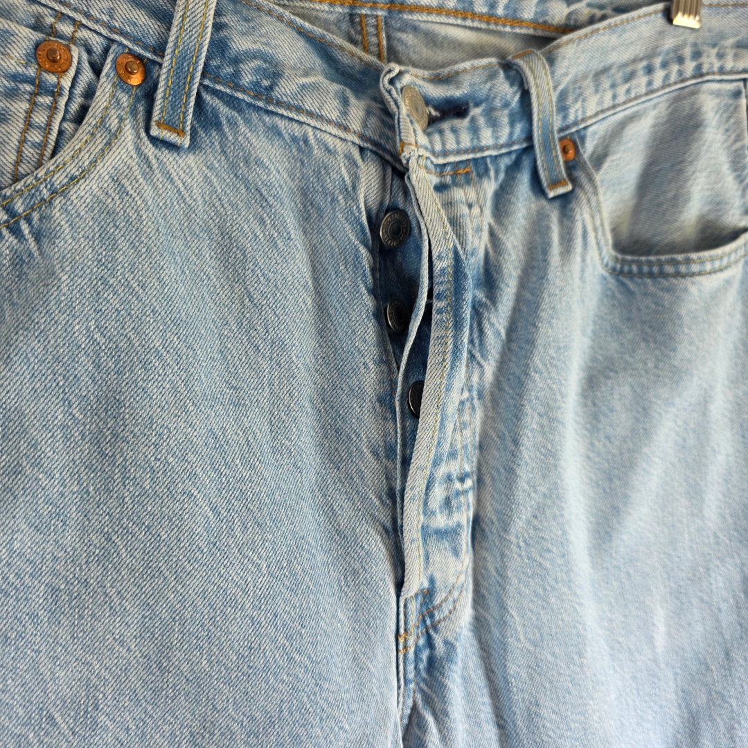 Levi’s 501 Jeans W33 L31 (W34 L32 Tagged) Blue Vintage Wash Straight Leg Men’s
