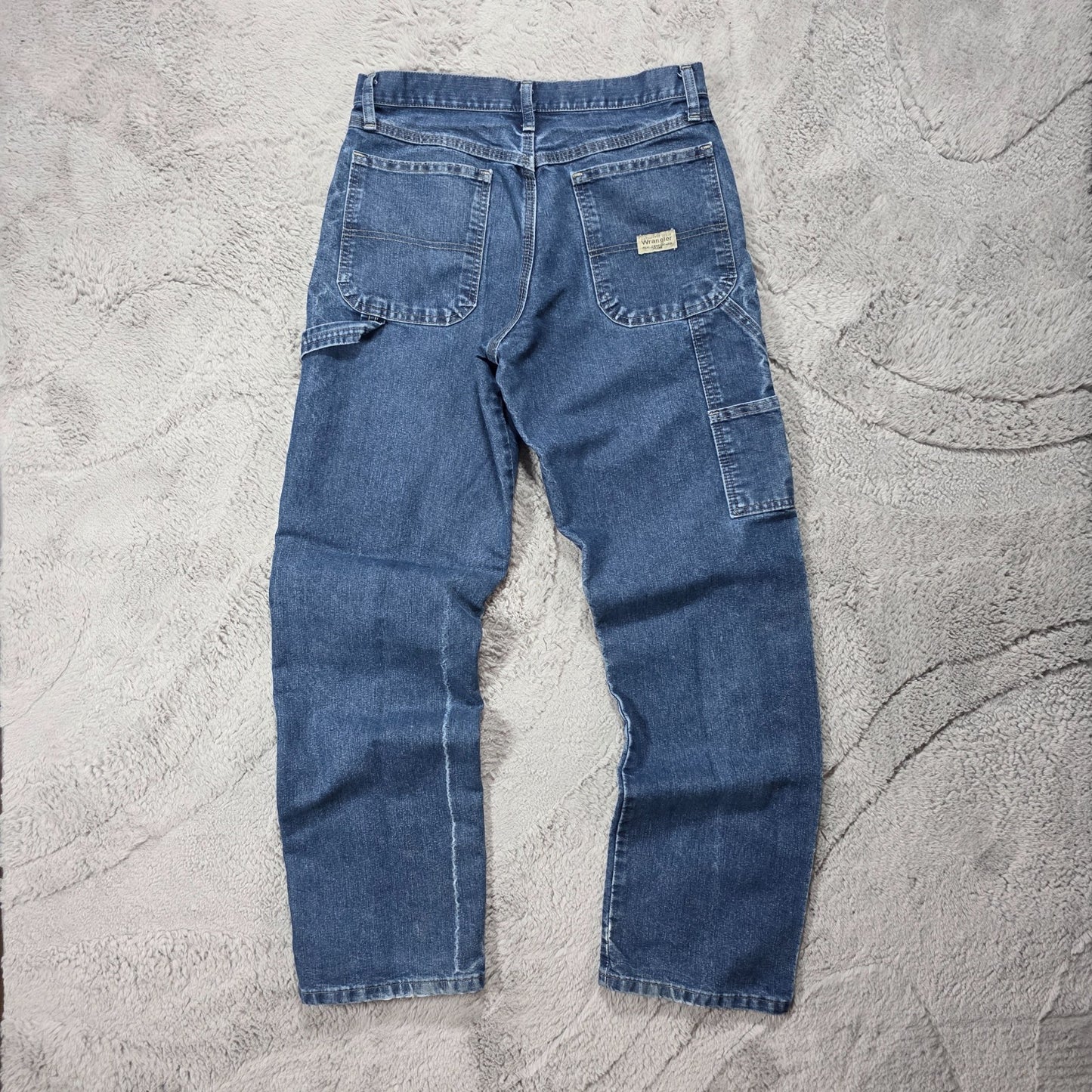 Wrangler Carpenter Jeans Blue Workwear Utility Pocket Hammer Loop W30 L32