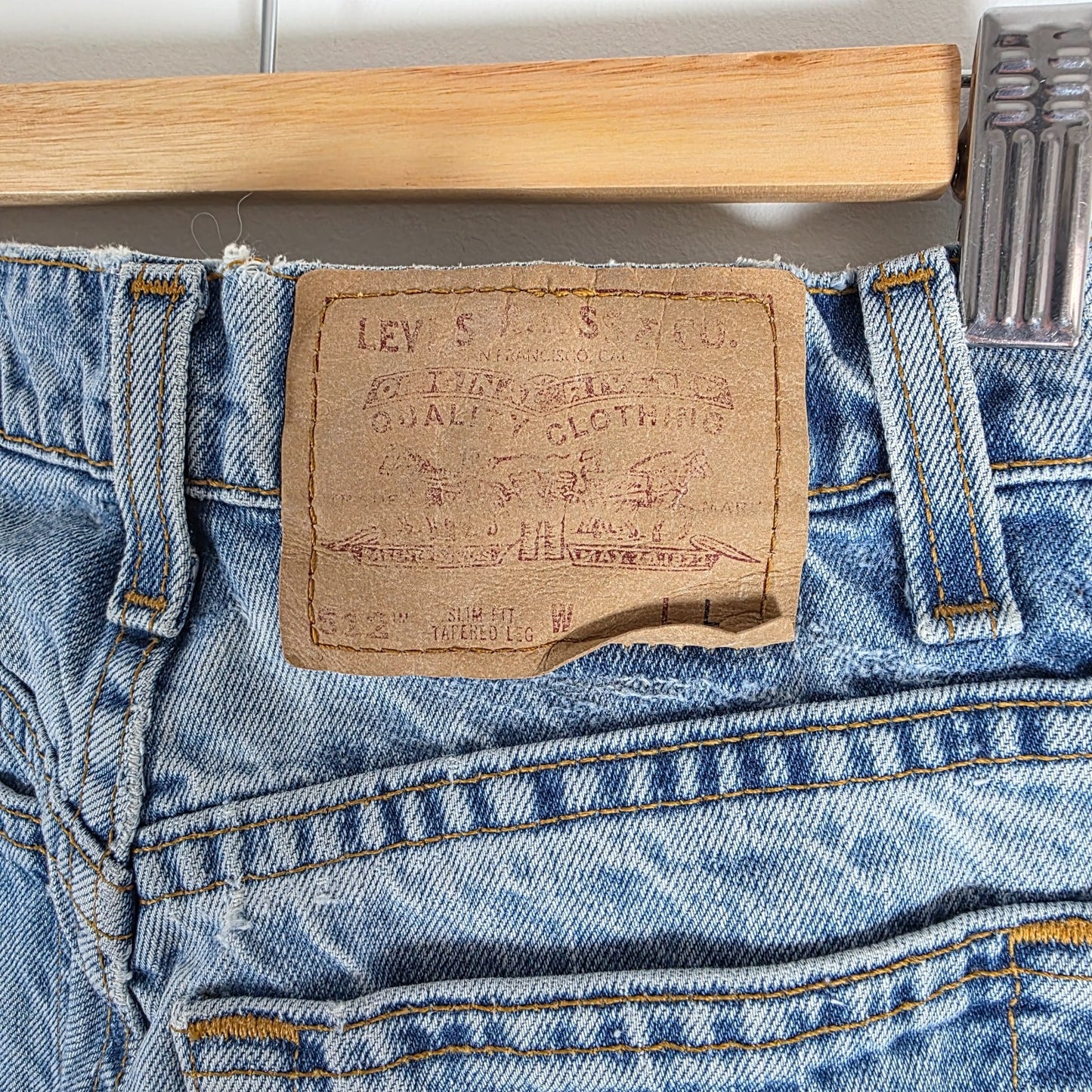 Levi’s 512 Jeans Women’s W23 L32 Blue Slim Tapered USA Made Vintage