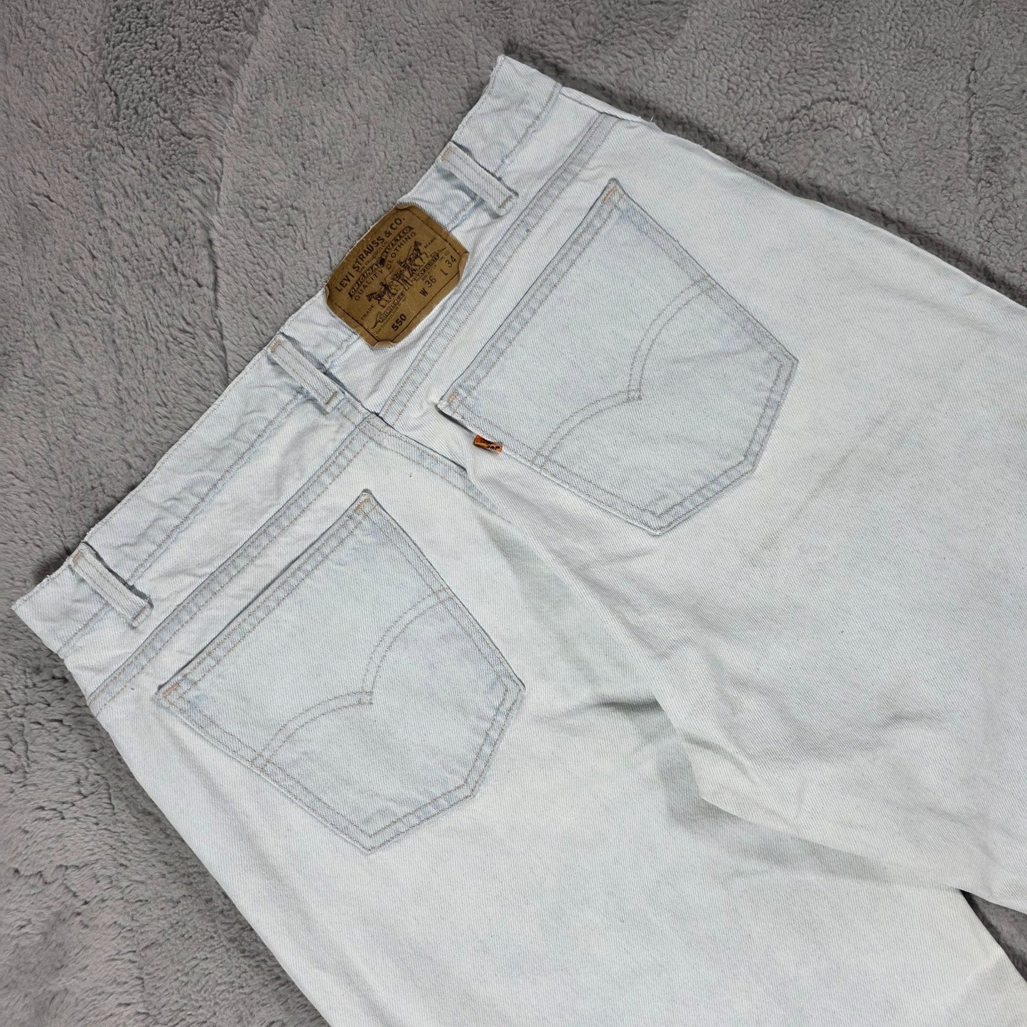 Vintage Levi’s 550 Orange Tab Jeans W36 L34 Fits W34 Made in USA