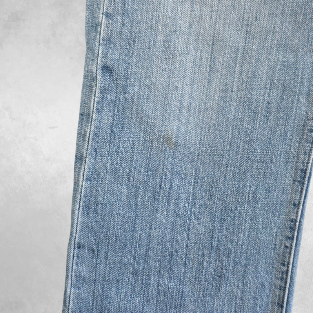 Levi’s 501 Jeans Mens W36 L34 Blue Straight Leg Button Fly Stacked Denim