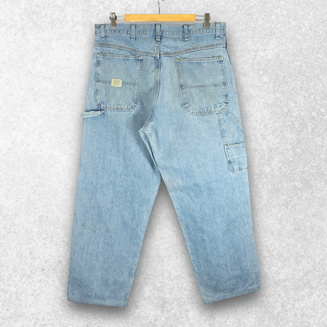 Vintage Wrangler Carpenter Jeans W35 L30 (Tagged W34 L32) Blue Relaxed Workwear