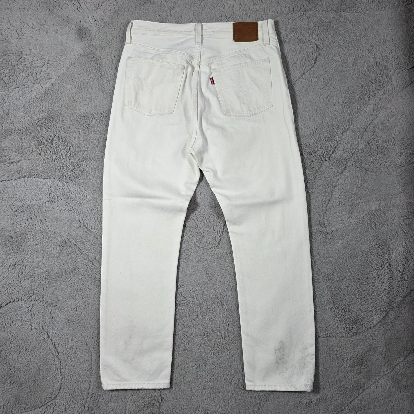 Levi’s 501 Mens White Jeans W29 L28 Button Fly Straight Leg