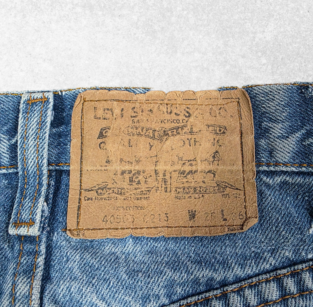 Vintage Levi’s Orange Tab Jeans W28 L34 (W29 L36 Tag) Blue Tapered Leg USA Style
