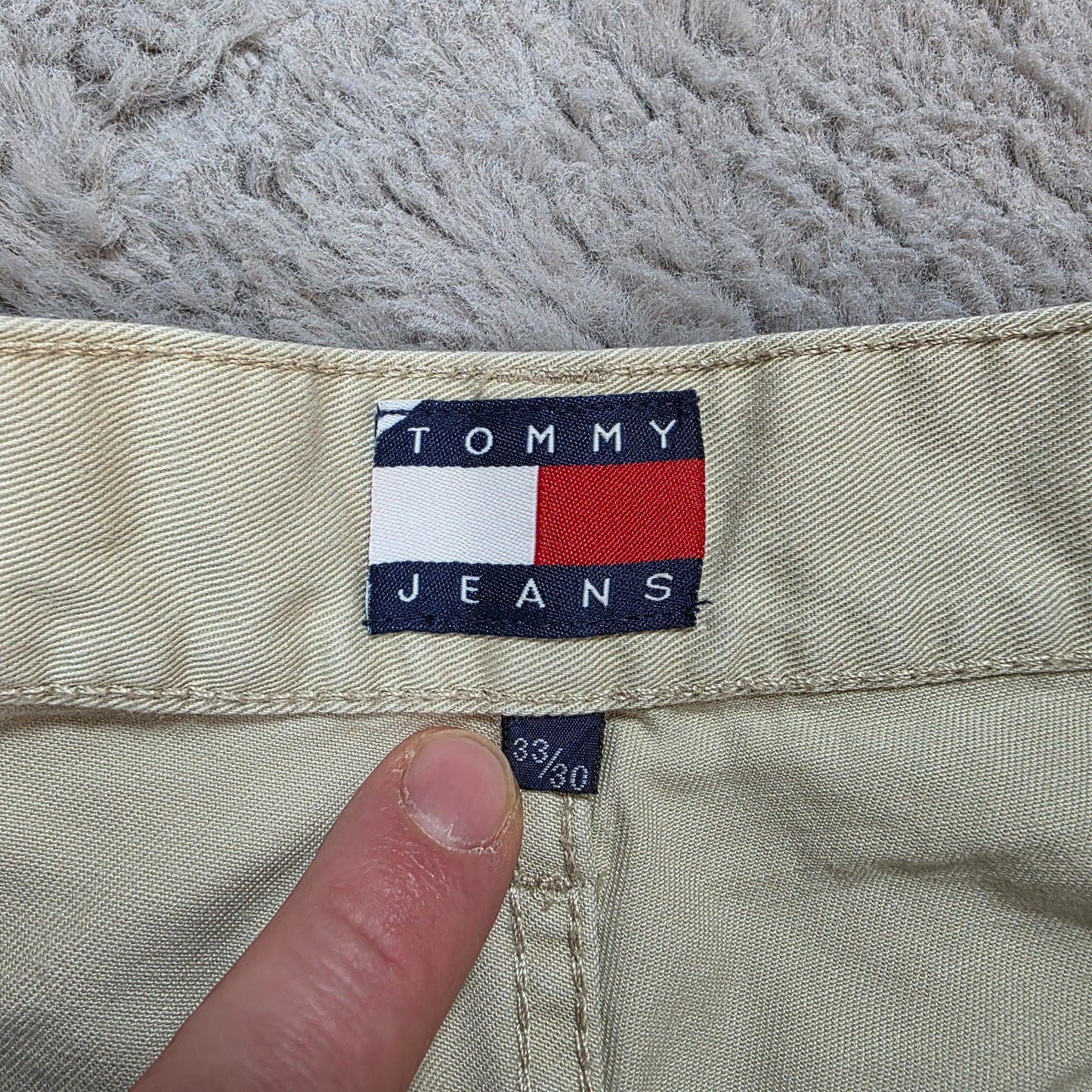 Tommy Jeans Tapered Fit Beige Chino Trousers Men’s W31 L30 Lightweight Cotton