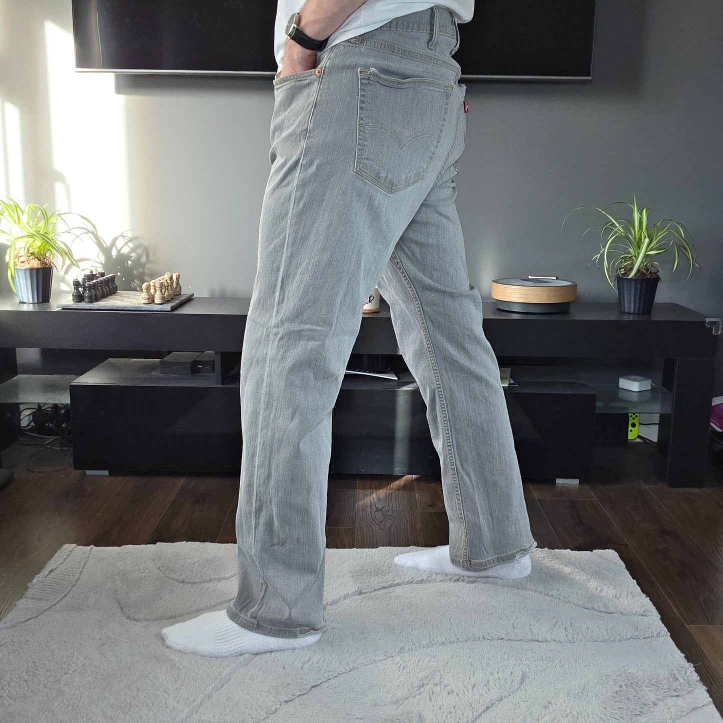 Levi's 559 Relaxed Straight Jeans Grey W40 L30 Men's Lightweight Denim