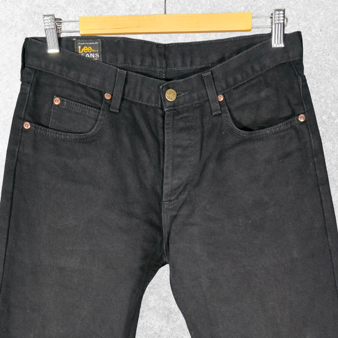 Lee Seattle Straight Jeans W30 L34 (W31 L34 Tag) Black 100% Cotton Men’s