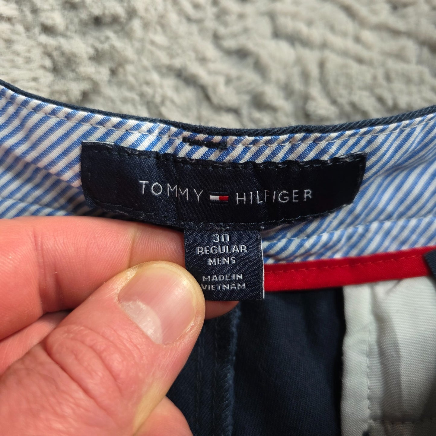 Vintage Y2K Tommy Hilfiger Blue Chino Trousers W30 (Measures 29) MA Logo