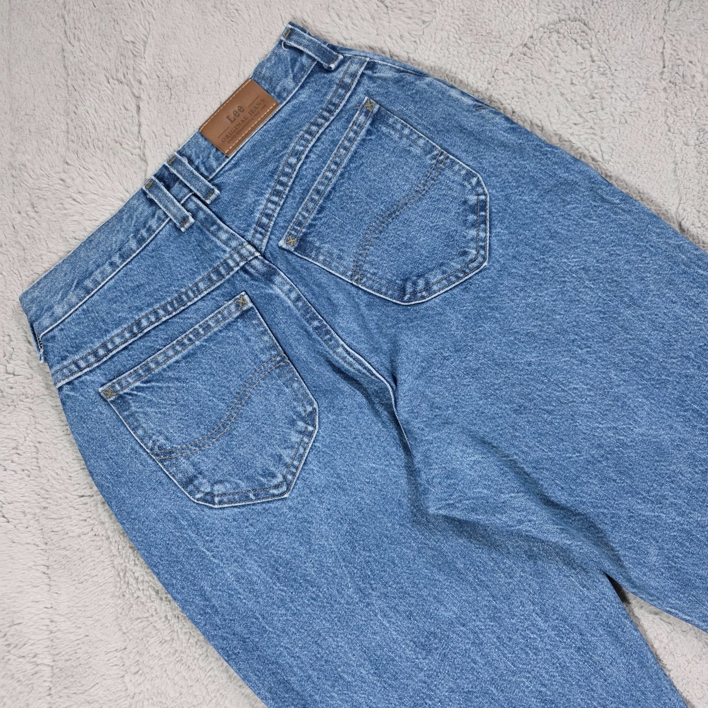 Vintage Lee Women’s Jeans W27 L34 Blue High Rise Slim Leg 90s Denim