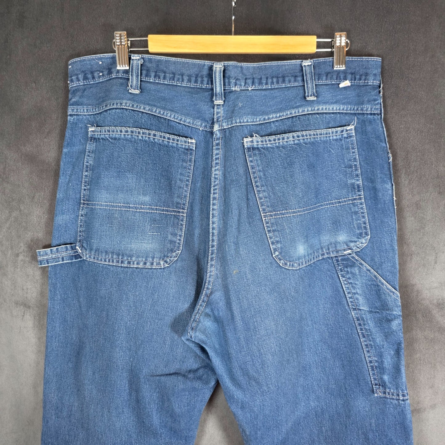 Vintage Dickies Carpenter Jeans Men’s W37 L30 Blue Cotton Relaxed Fit Made USA