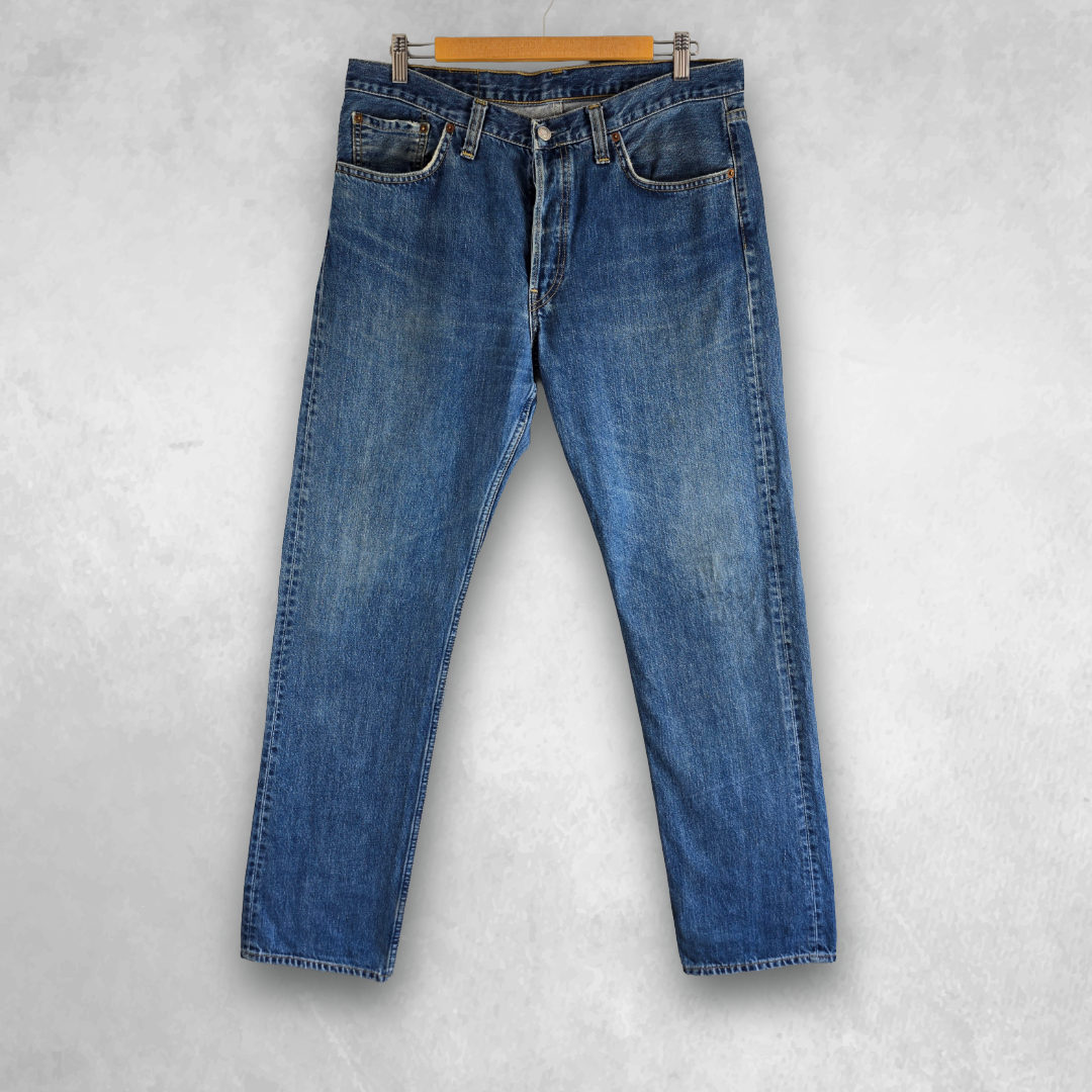Levi’s 501 Jeans Men’s W34 L32 Blue Straight Leg Denim Button Fly