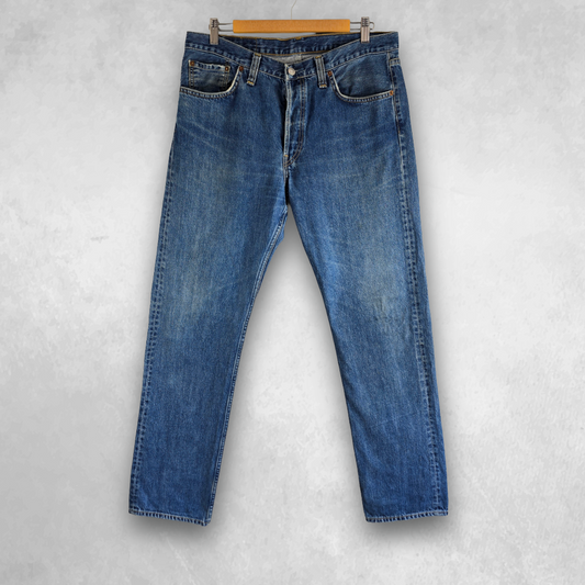 Levi’s 501 Jeans Men’s W34 L32 Blue Straight Leg Denim Button Fly