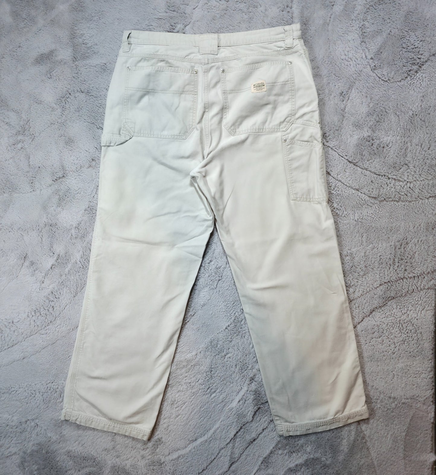 Columbia Carpenter Trousers Beige W38 L32 Men’s Outdoor Utility Workwear