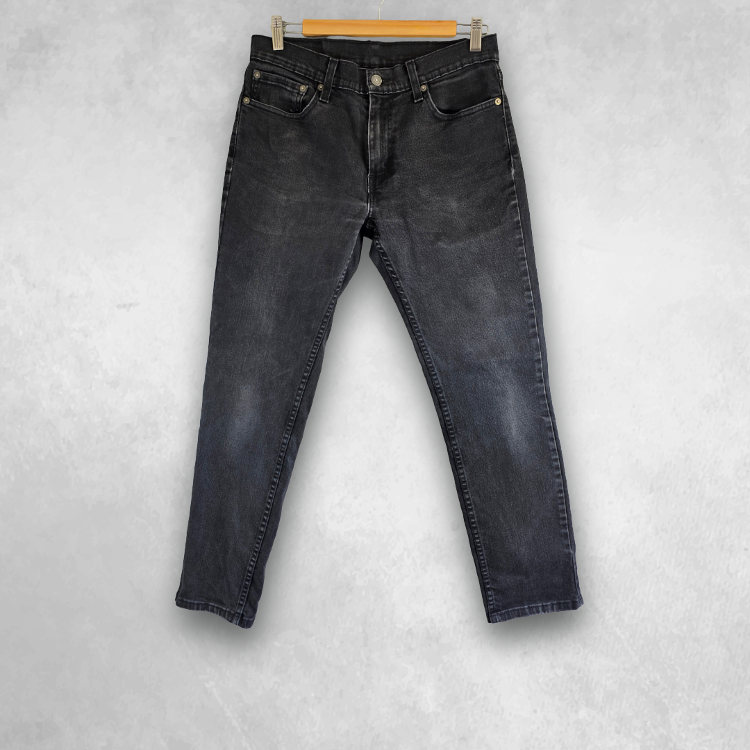 Levi’s 511 Slim Jeans Men’s W30 L29 Black Washed Denim Stretch Modern Fit
