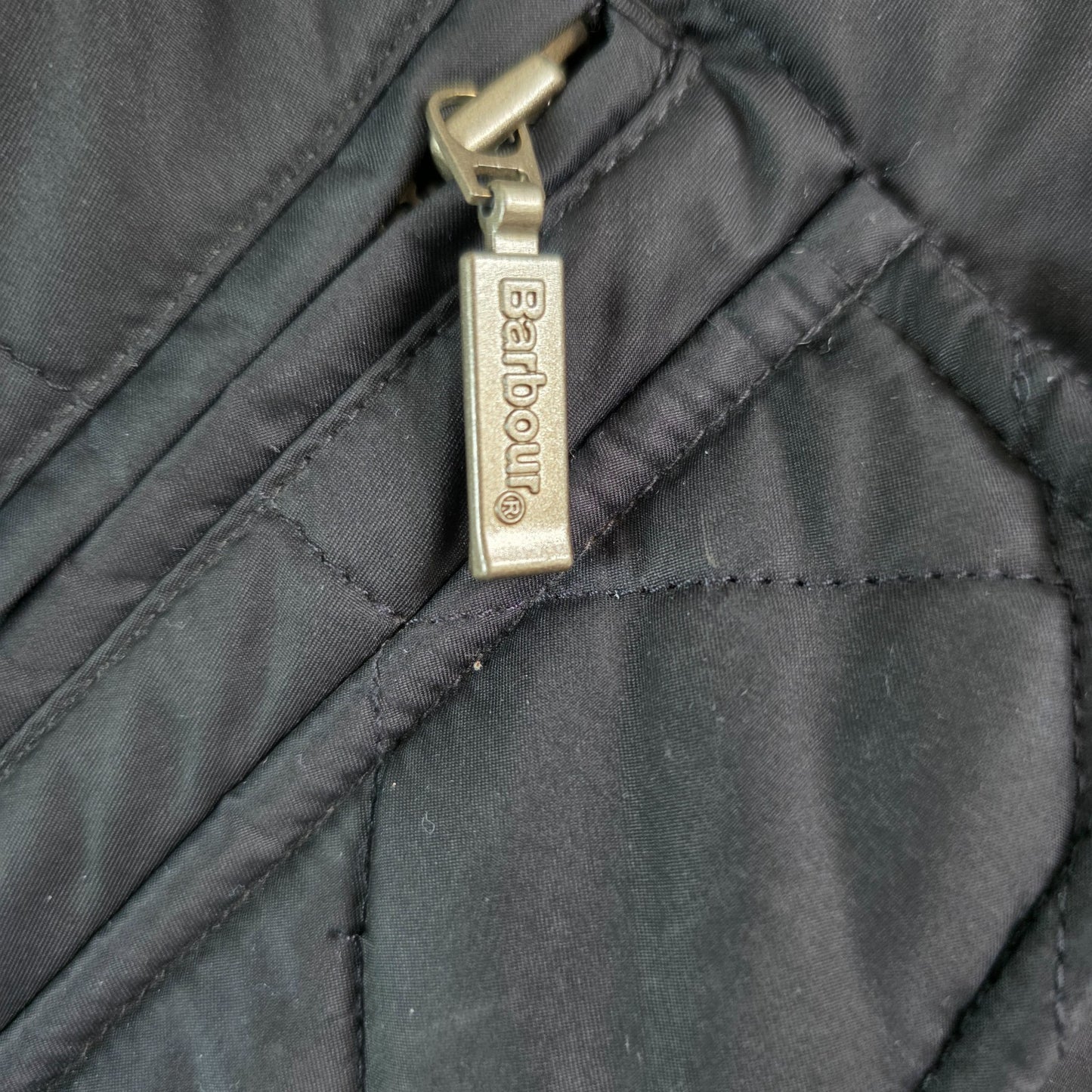 Barbour Matt Fulham Quilted Jacket Men’s Black XS Diamond Quilt Coat