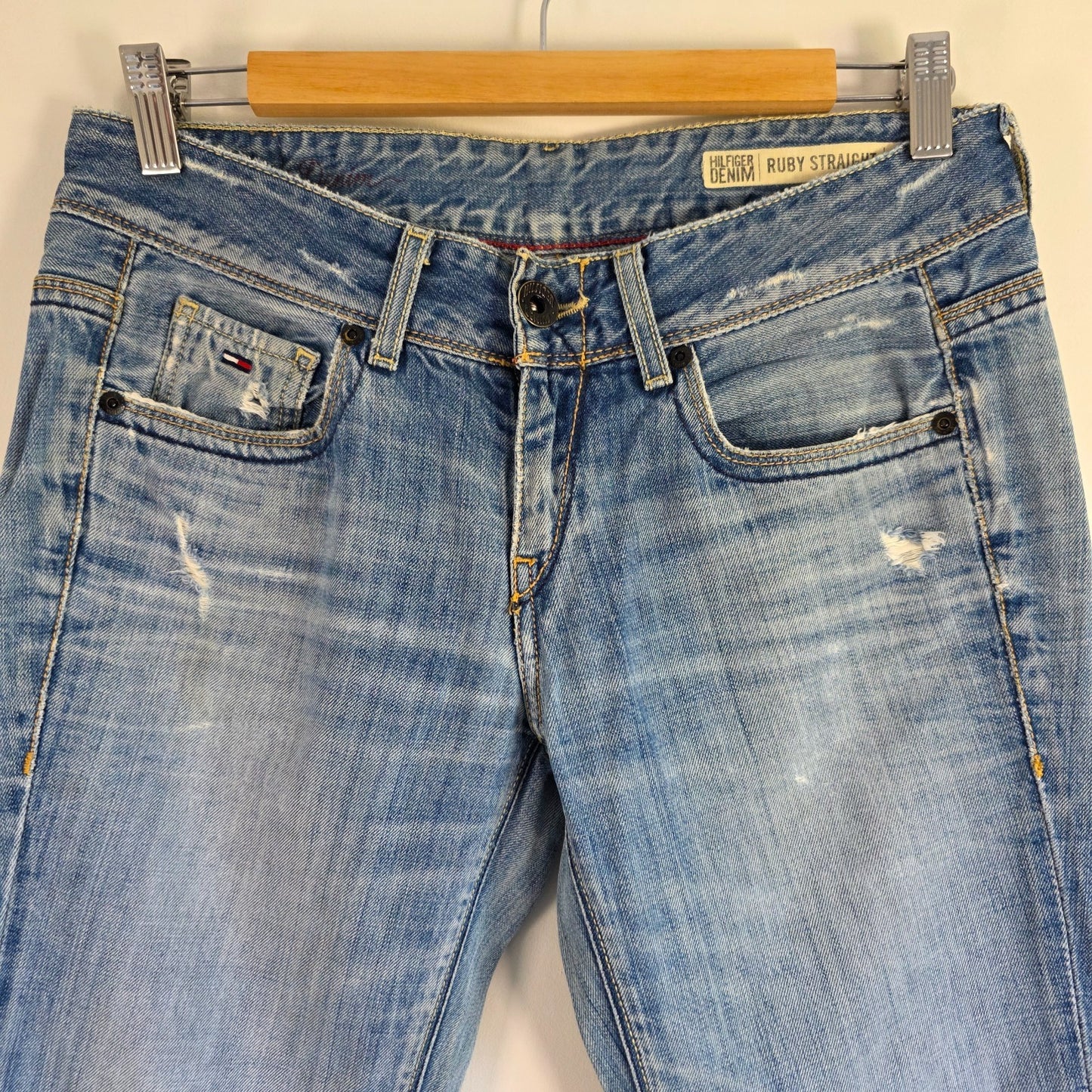 Tommy Hilfiger Ruby Straight Jeans W30 (W28) L30 Blue Y2K Women’s