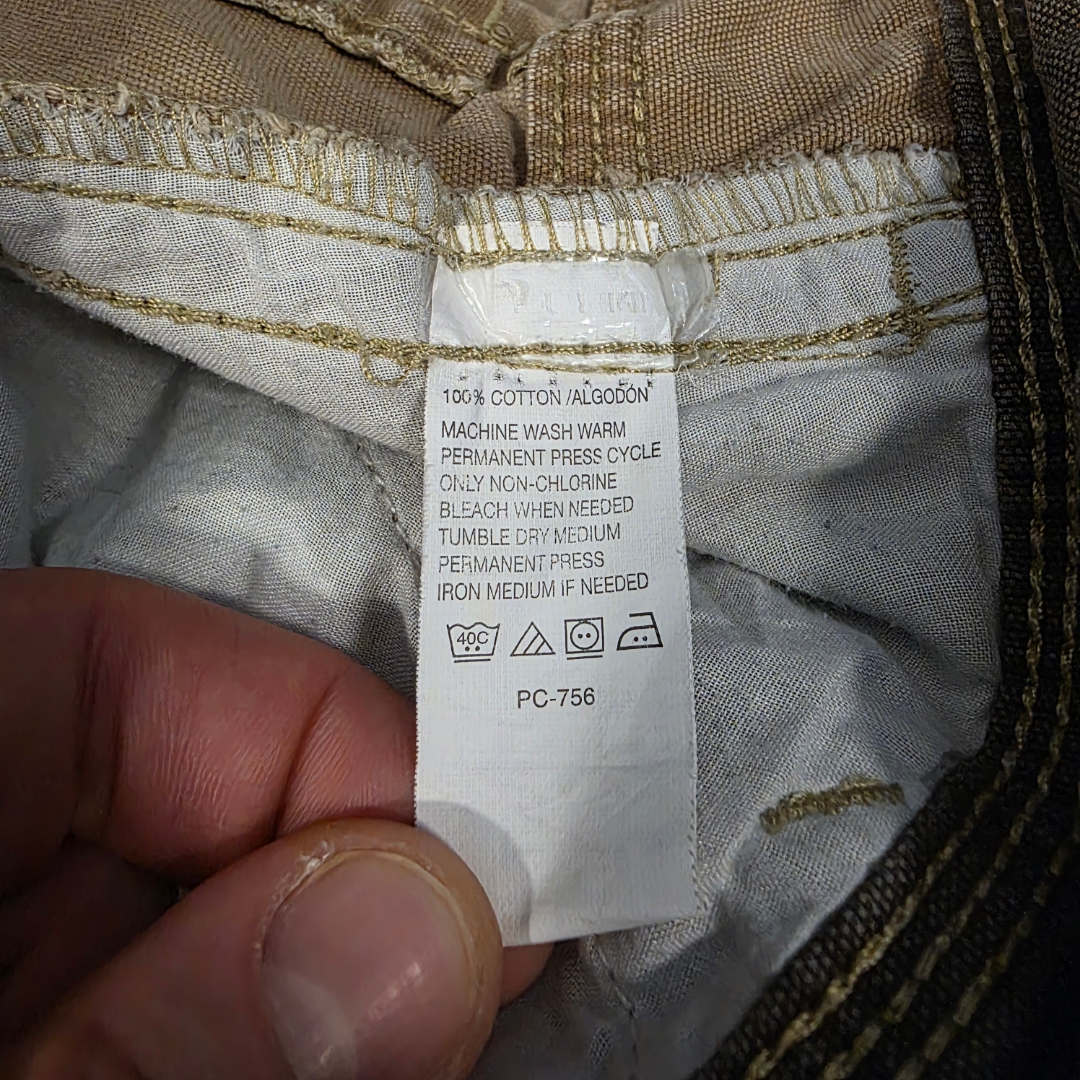 G.H. Bass Carpenter Trousers W40 L28.5 (W40 L30 Tag) Relaxed Beige Men’s