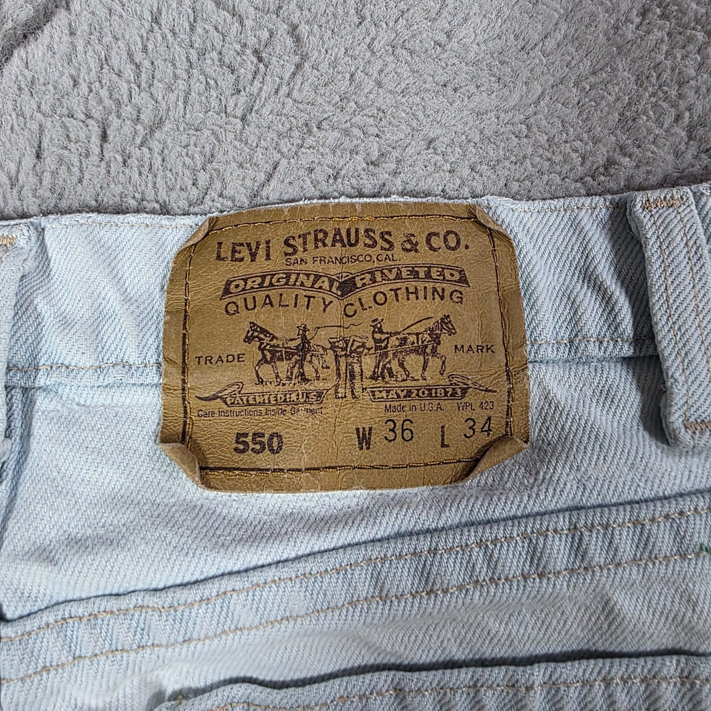 Vintage Levi’s 550 Orange Tab Jeans W36 L34 Fits W34 Made in USA