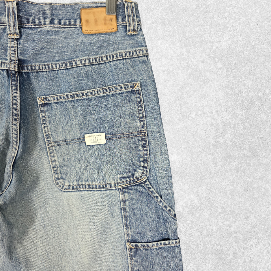 GAP Carpenter Jeans W32 L34 Relaxed Fit Blue Denim Workwear Men’s