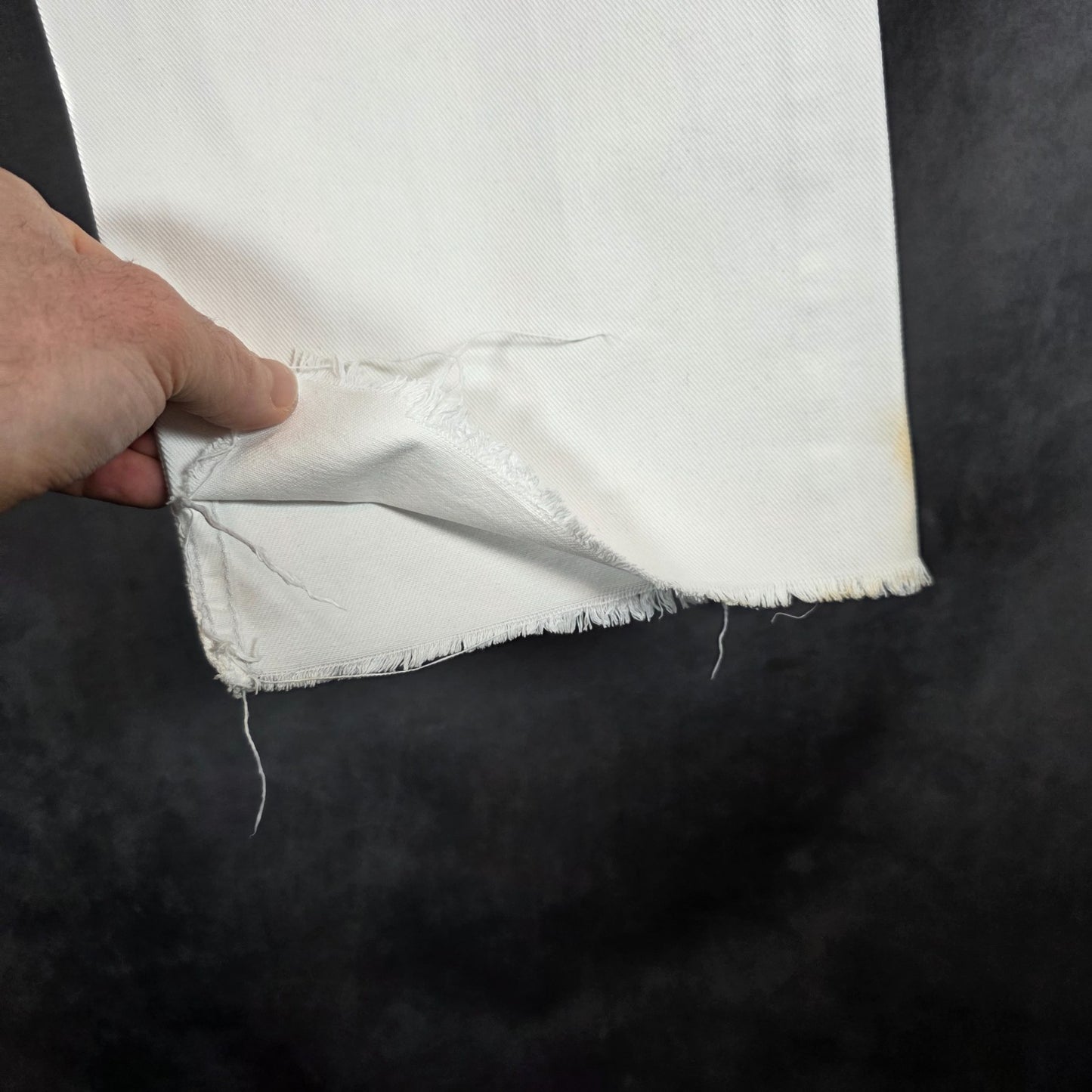 Levi’s 505 Vintage USA White Jeans Men’s W32 L29 Straight Leg Raw Hem