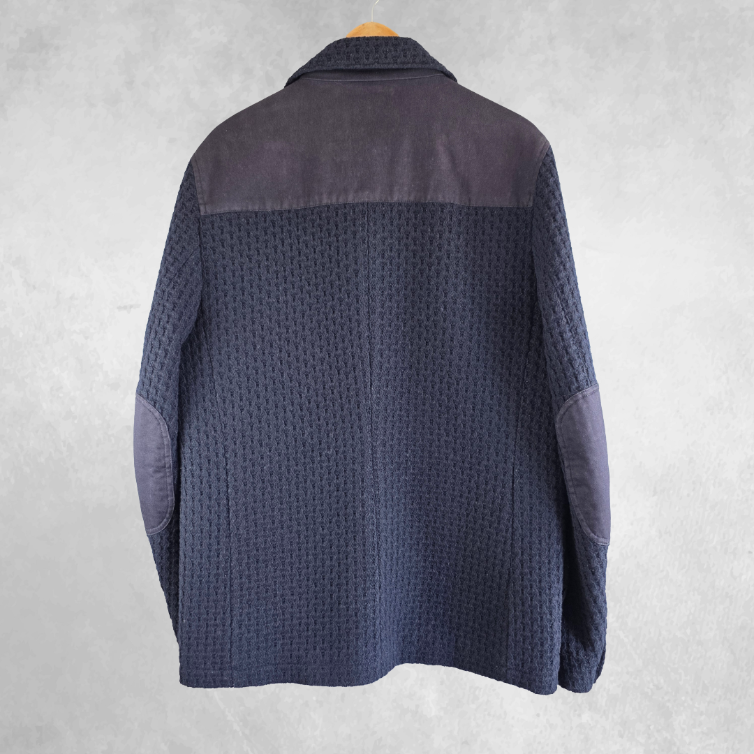Ben Sherman Workwear Chore Jacket Large Blue Wool Blend Made in England Utility