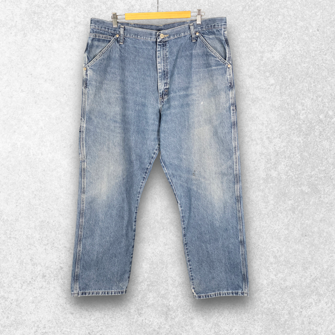 Wrangler Carpenter Jeans W39 L30 (W40 L30 Tag) Relaxed Fit Blue Men’s
