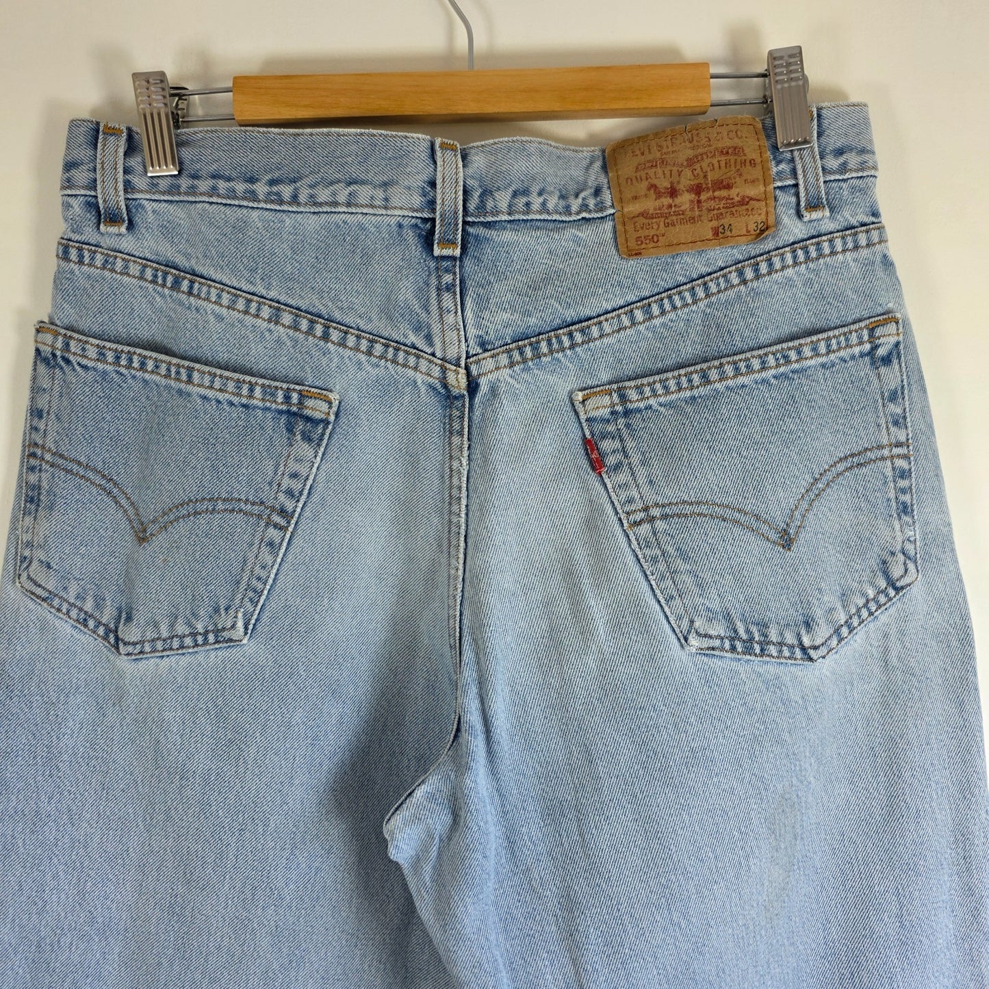 Levi’s 550 Jeans W34 L32 Blue Relaxed Fit Denim Men’s Vintage Style