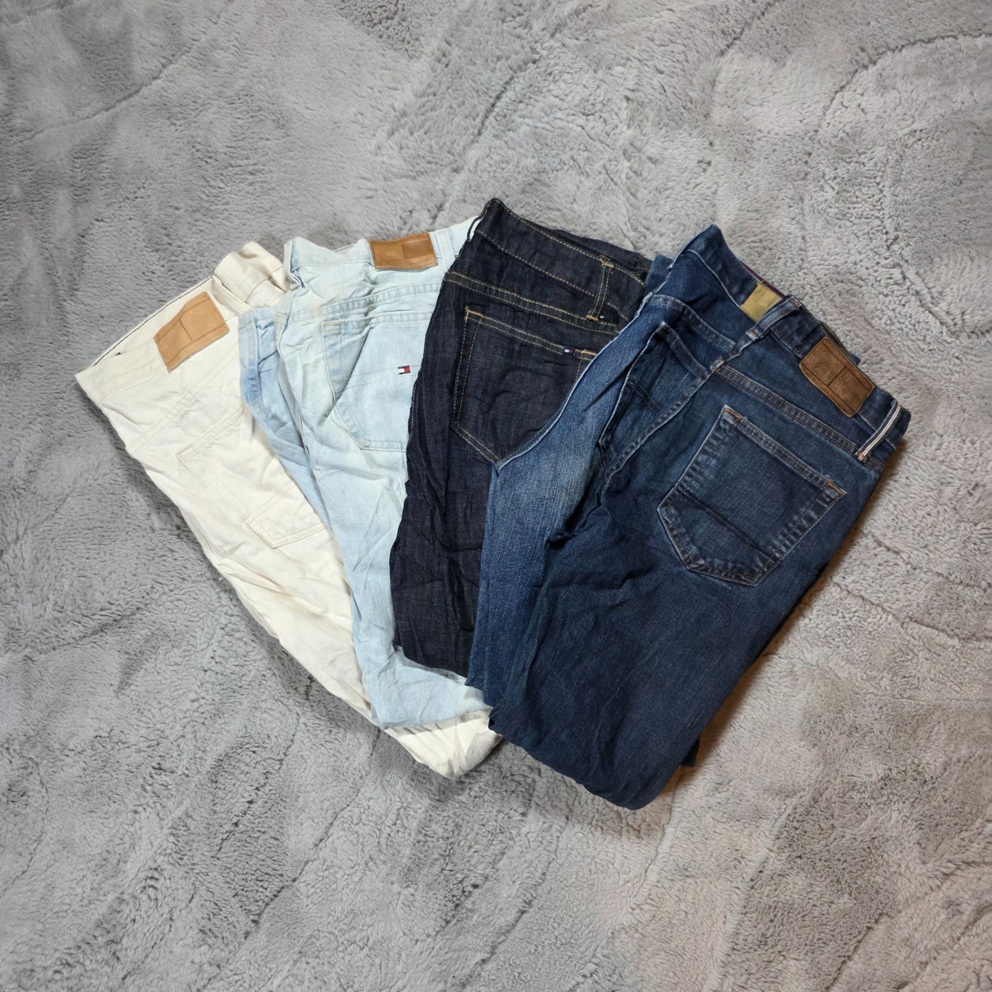 Tommy Hilfiger Women’s Jeans Bundle x5 Cream & Blue Mix Y2K Classic Grade A/B
