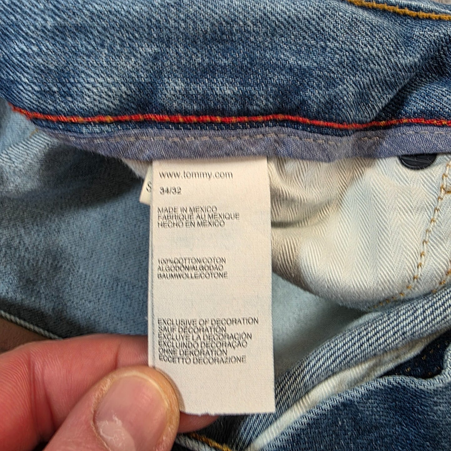 Vintage Y2K Tommy Hilfiger Straight Leg Jeans W34 L32 (Measure W36) Blue