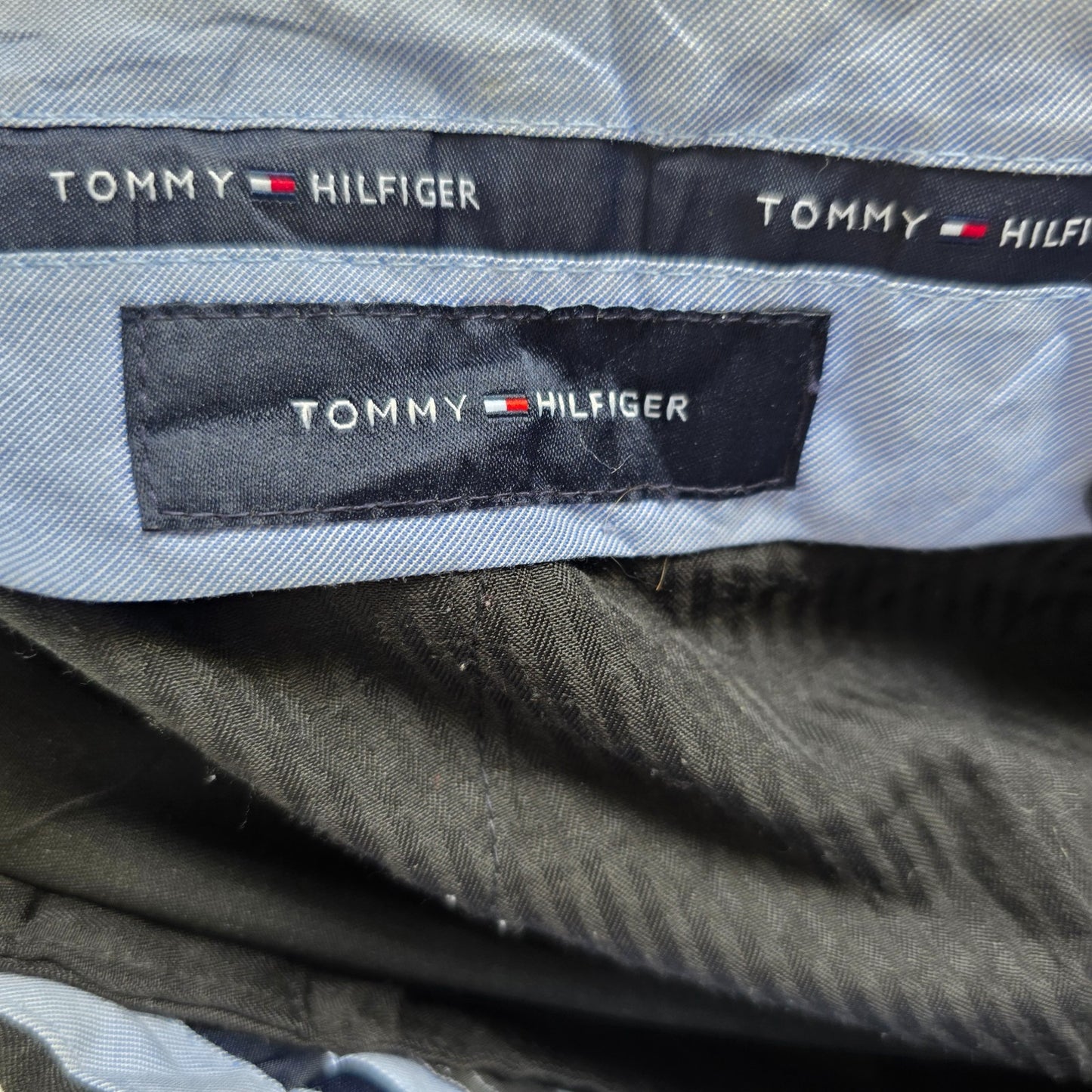 Tommy Hilfiger Men’s Dress Trousers Black W34 L30 Tailored Smart Office Formal