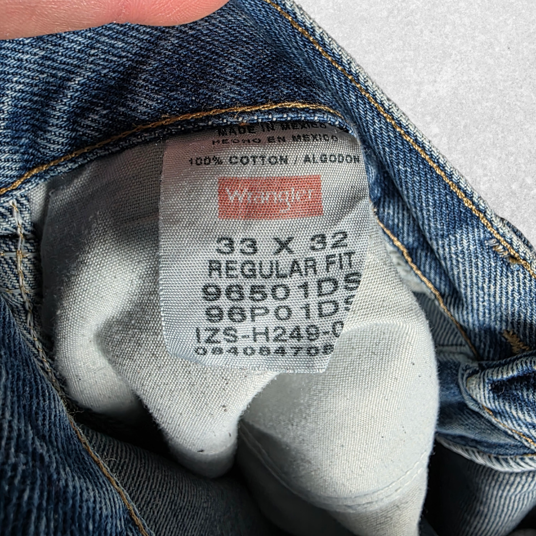 Wrangler Jeans W33 L32 Blue Regular Fit Straight Denim Men's Classic